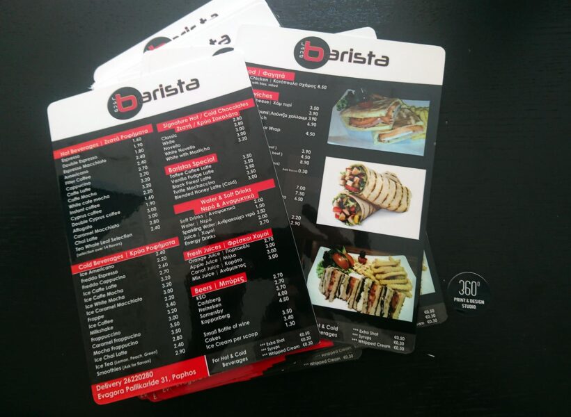 menus in paphos